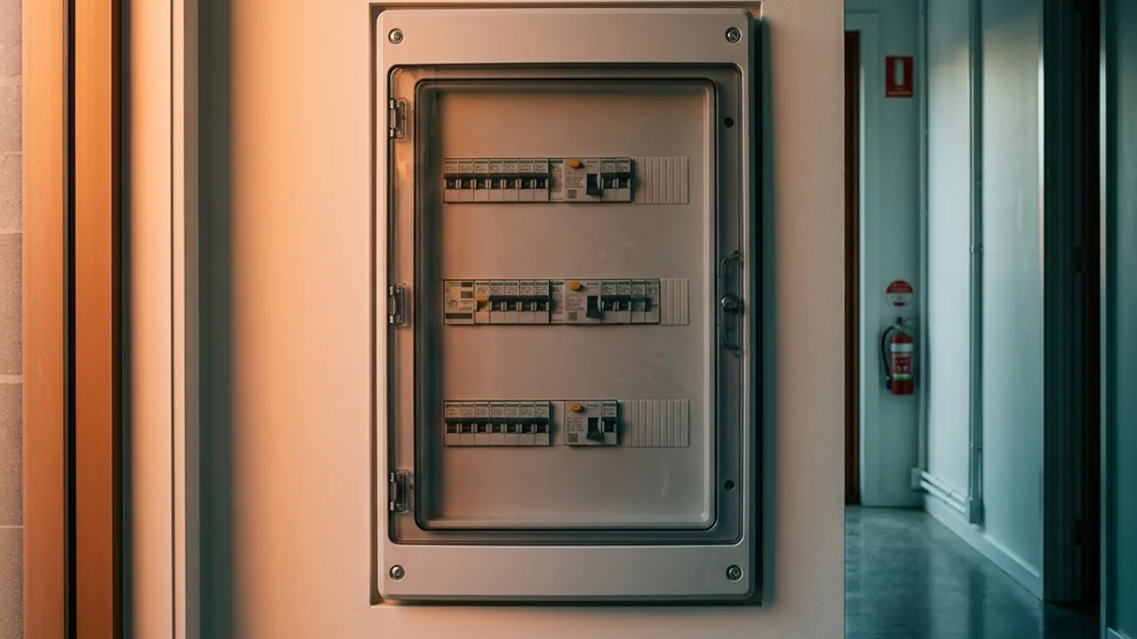 Closed residential switchboard used to illustrate a property-specific assessment